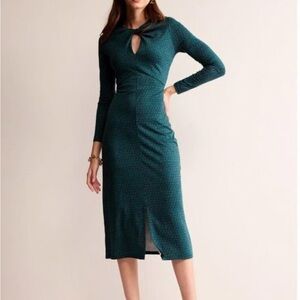 Boden Empire Knot Midi Dress NWT